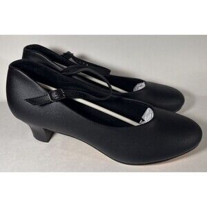 Theatricals - Black Leather Sole - Tap Dance Shoe Heels T3100 - W10 - NEW in Box